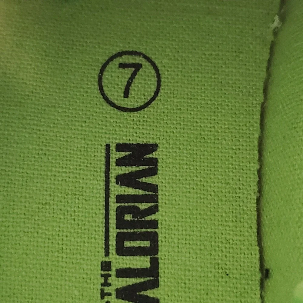 Ground Up Shop Grogu Toddler Shoe Sz 7 Black Canvas Bright Green Lace-Up Sneaker